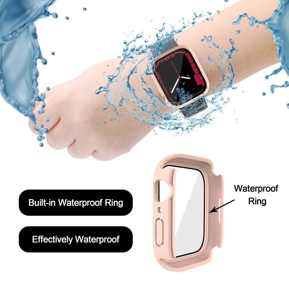 Apple Watch (41mm) elegant cover with built-in tempered glass - Pink