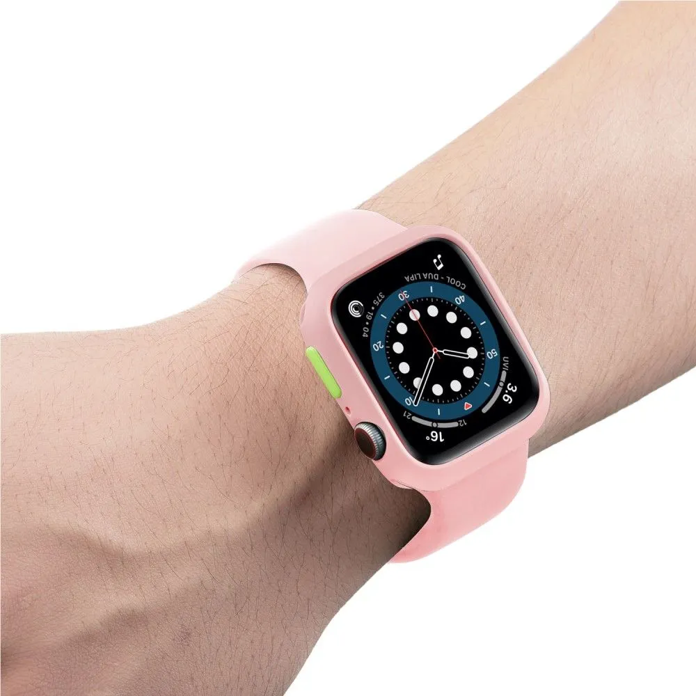 Apple Watch (45mm) candy color button TPU cover - Pink / Fluorescent Green