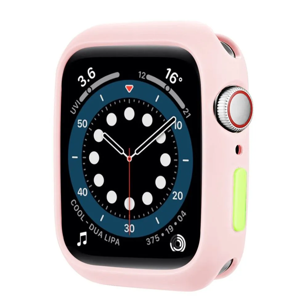 Apple Watch (45mm) candy color button TPU cover - Pink / Fluorescent Green