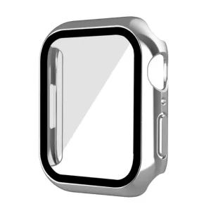 Apple Watch (45mm) electroplating cover with tempered glass - Silver