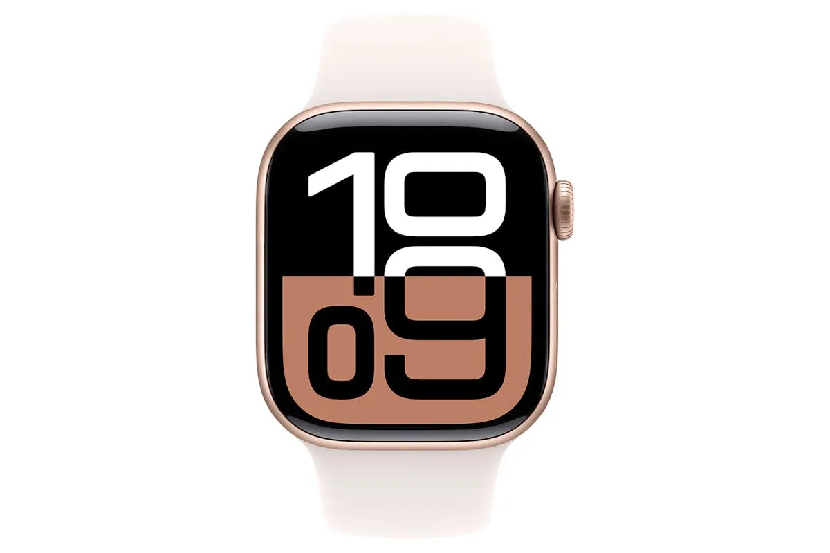 Apple Watch Series 10 GPS   Cellular | 42mm | Rose Gold Aluminium Case with Light Blush Sport Band S/M