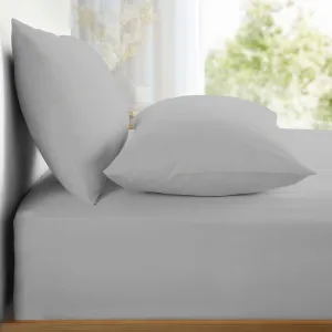 Appletree Pure Cotton Fitted Bed Sheet (28cm) - Silver