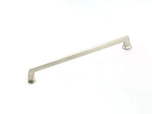 Appliance Pull, Round Bases,Satin Nickel, 15” cc