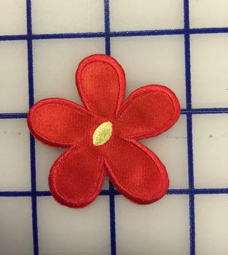 Applique - Flowers Iron-On Red Close-Out