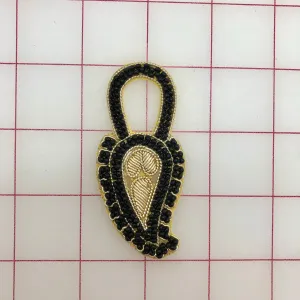 Applique - Vintage Bullion Black and Gold Close-Out