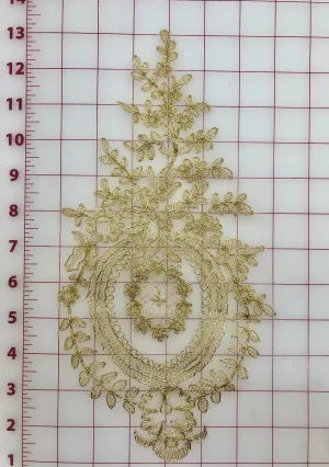 Appliques - Gold Metallic Corded Lace Appliques