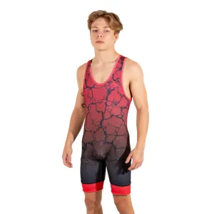 Approved Freestyle & Greco Cracked Earth Fully Sublimated Wrestling Singlet