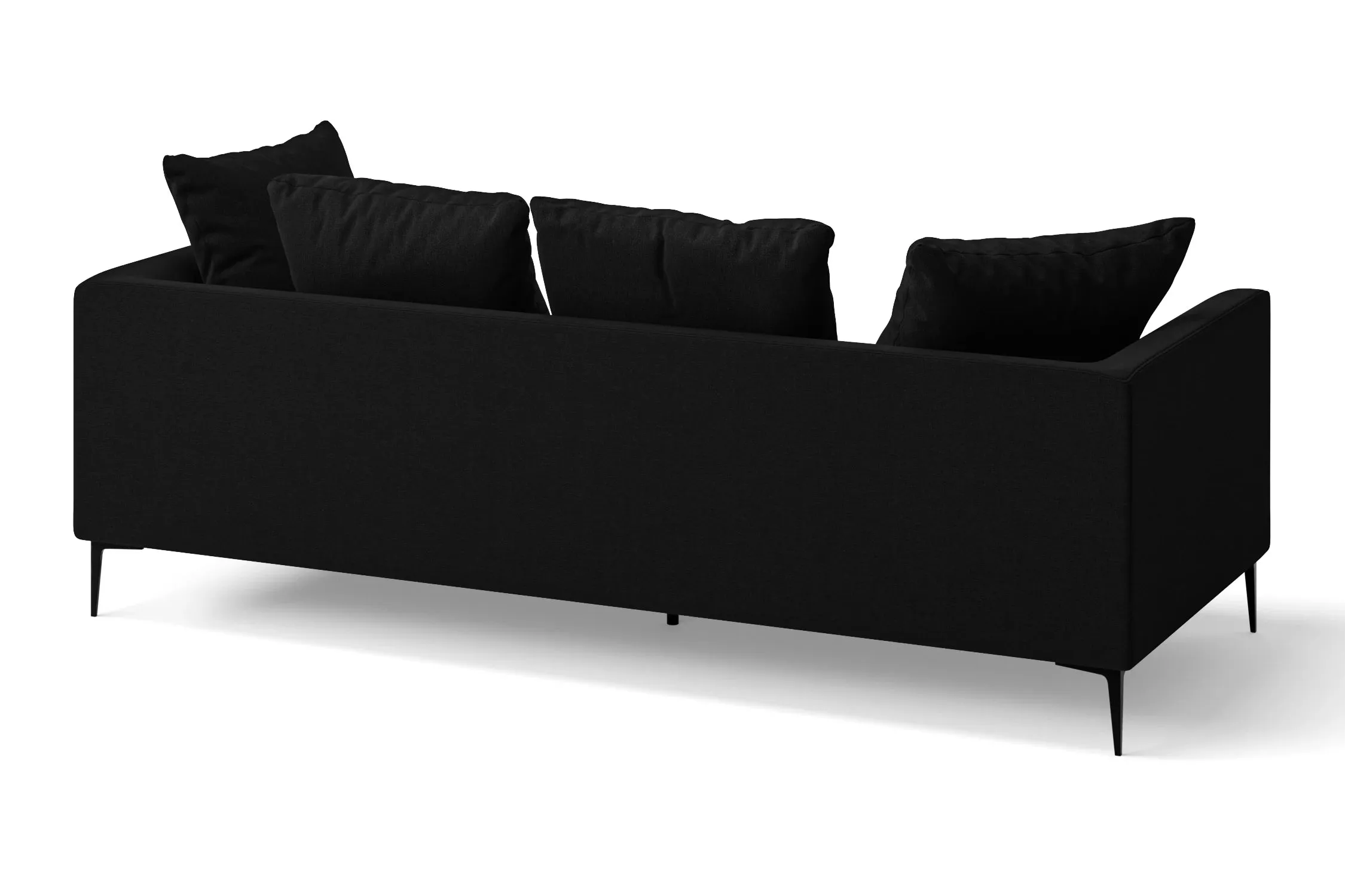 Aprilia 3 Seater Sofa Black Linen Fabric