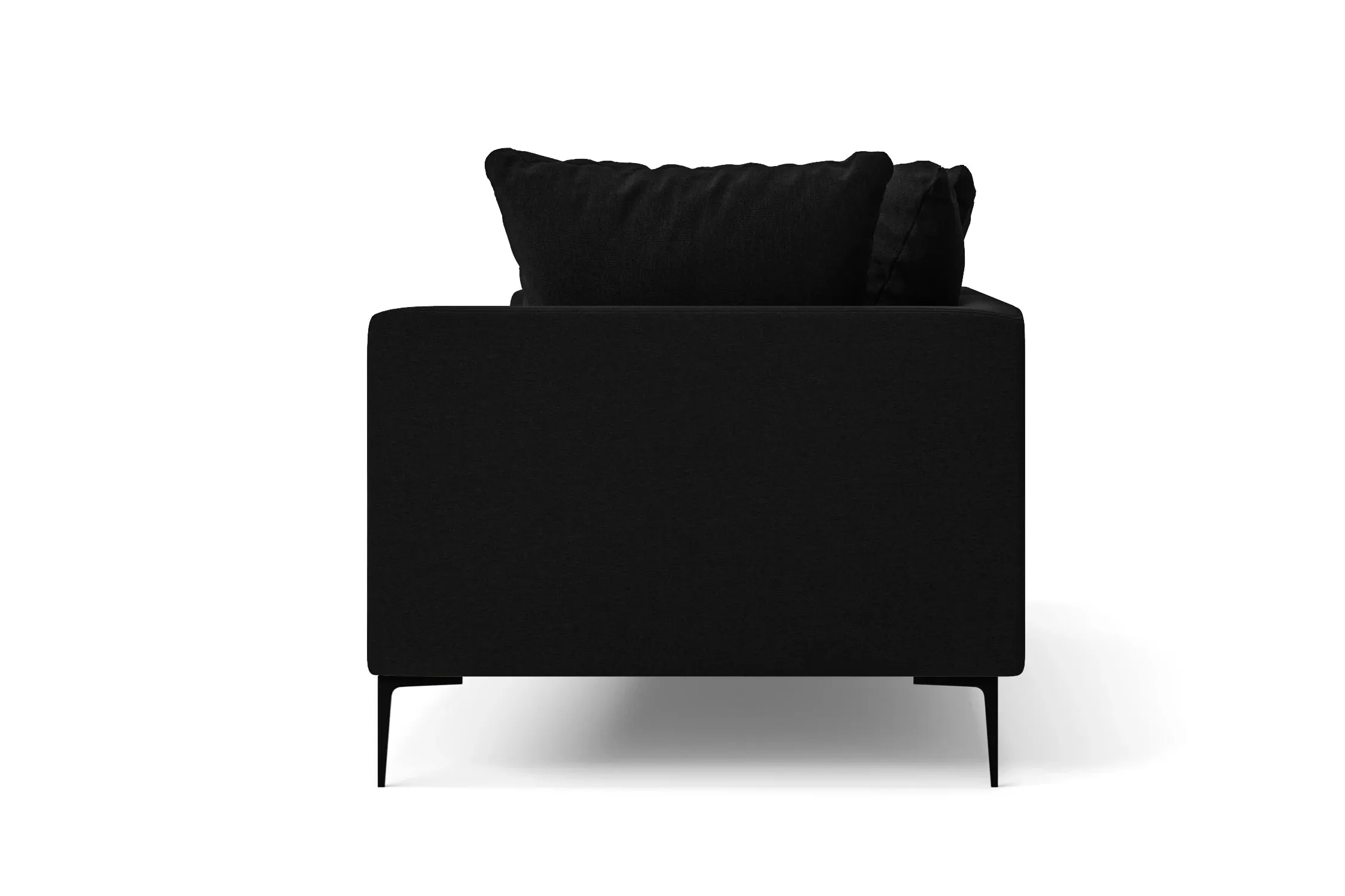 Aprilia 3 Seater Sofa Black Linen Fabric