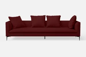 Aprilia 4 Seater Sofa Red Leather