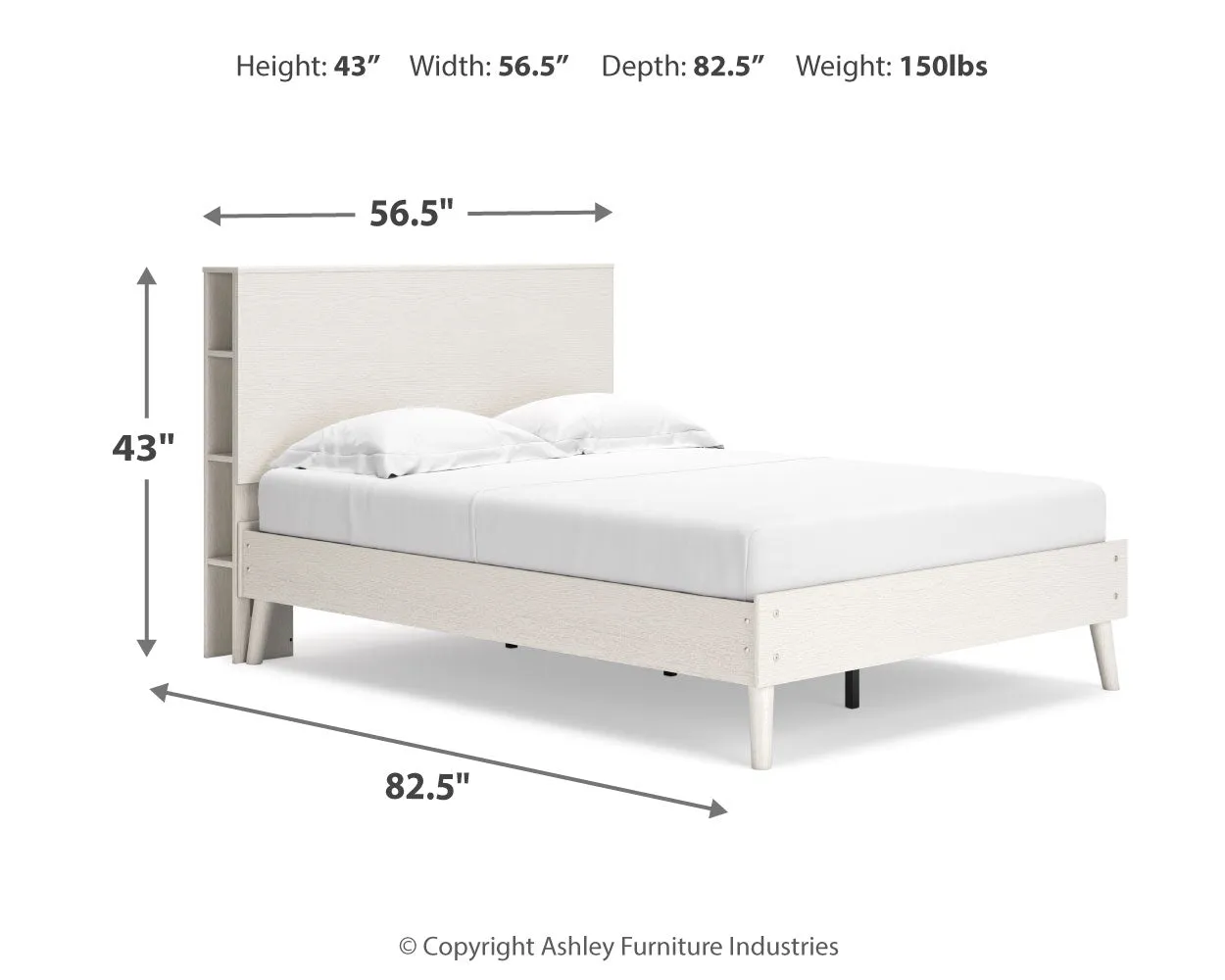 Aprilyn Full Bookcase Bed with Dresser, Chest and Nightstand