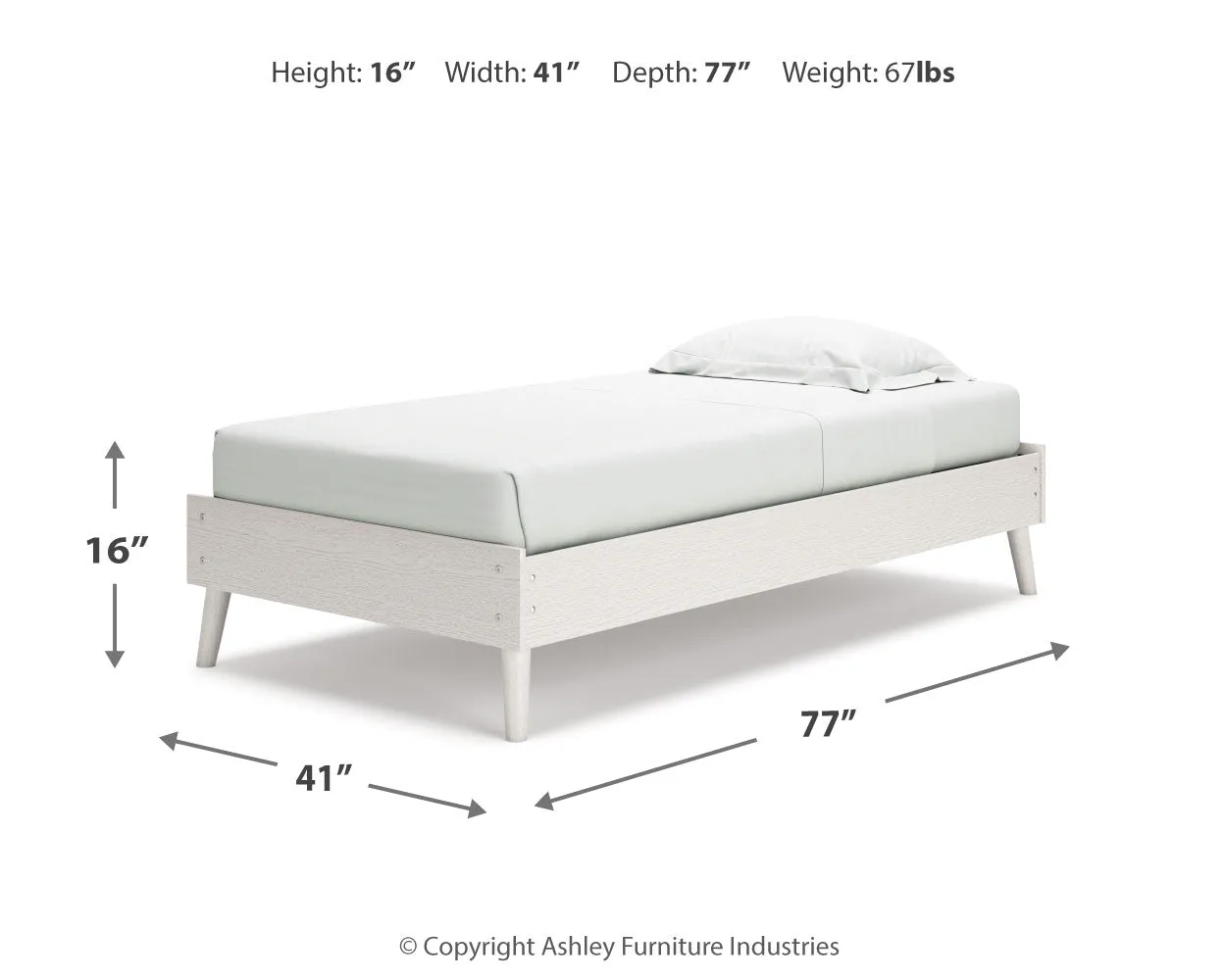 Aprilyn Twin Platform Bed with Dresser and 2 Nightstands