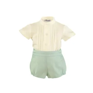 Aqua Green Shorts Set