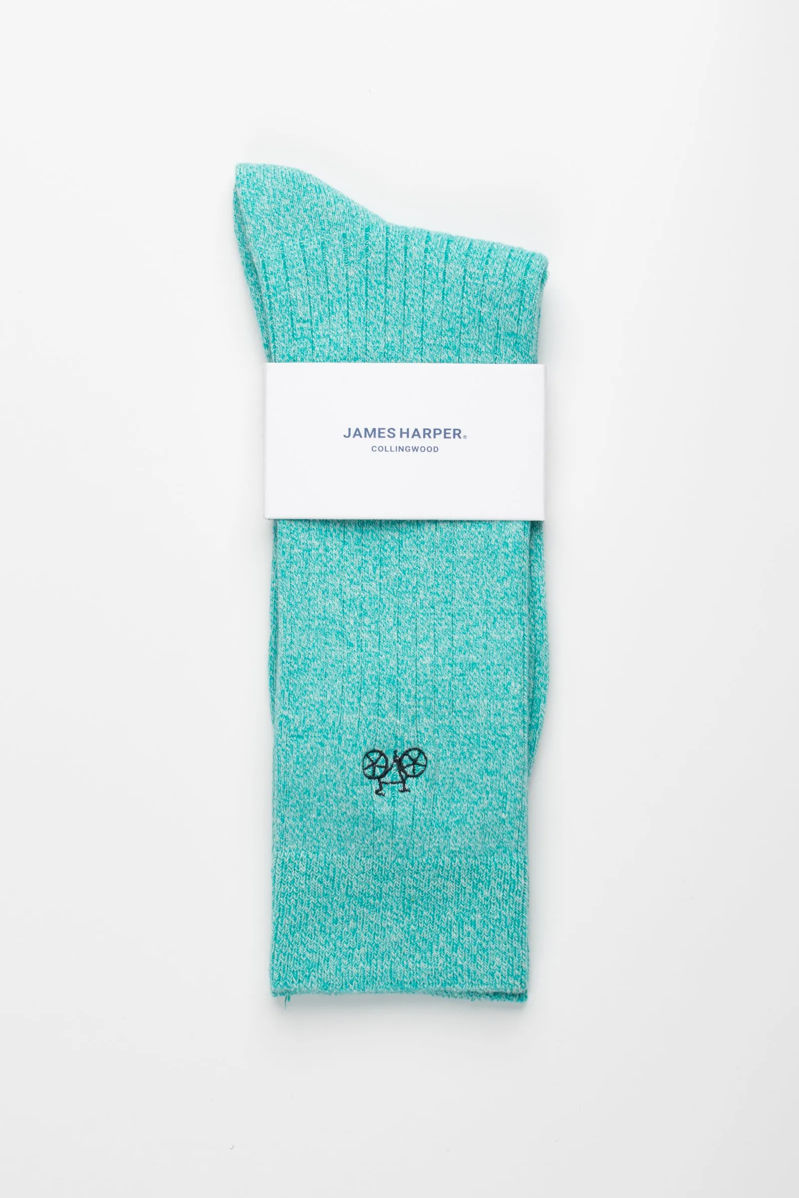 Aqua Marle Rib Socks