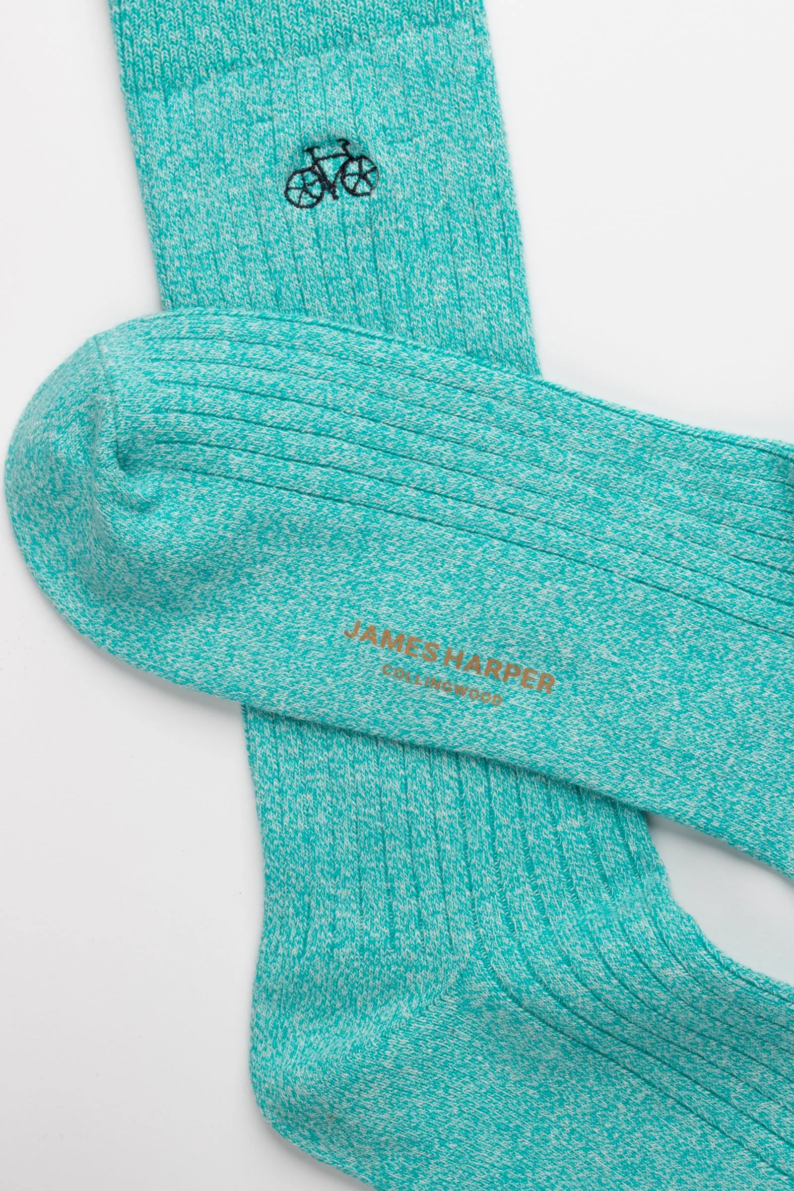 Aqua Marle Rib Socks