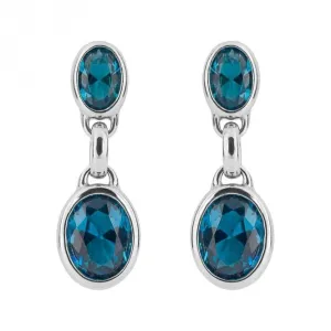 Aqua Nano Crystal Double Drop Earrings E6225T