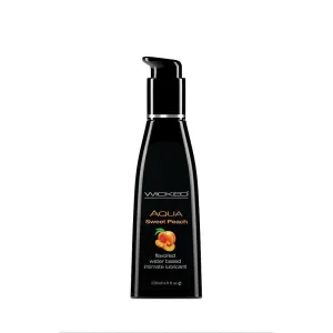 Aqua Sweet Peach Flavored Water Based Lubricant -  4 Oz. / 120 ml