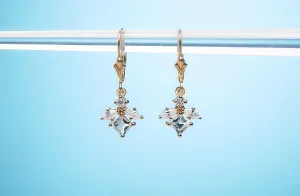 Aquamarine and Diamond Earrings