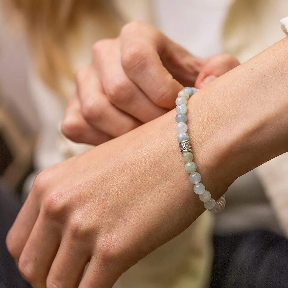 Aquamarine Gemstone Bracelet 6mm