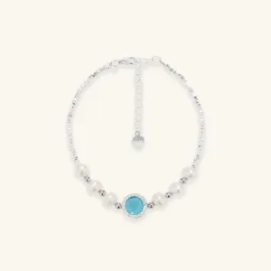 Aquamarine Pearl Bracelet