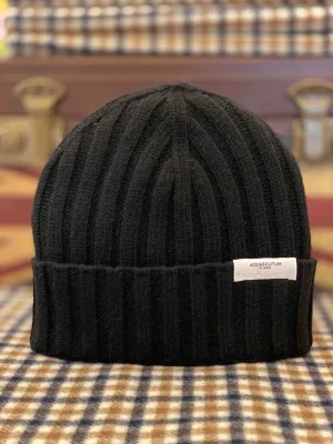 Aquascutum of London Cappello Cuffia Lana Nero