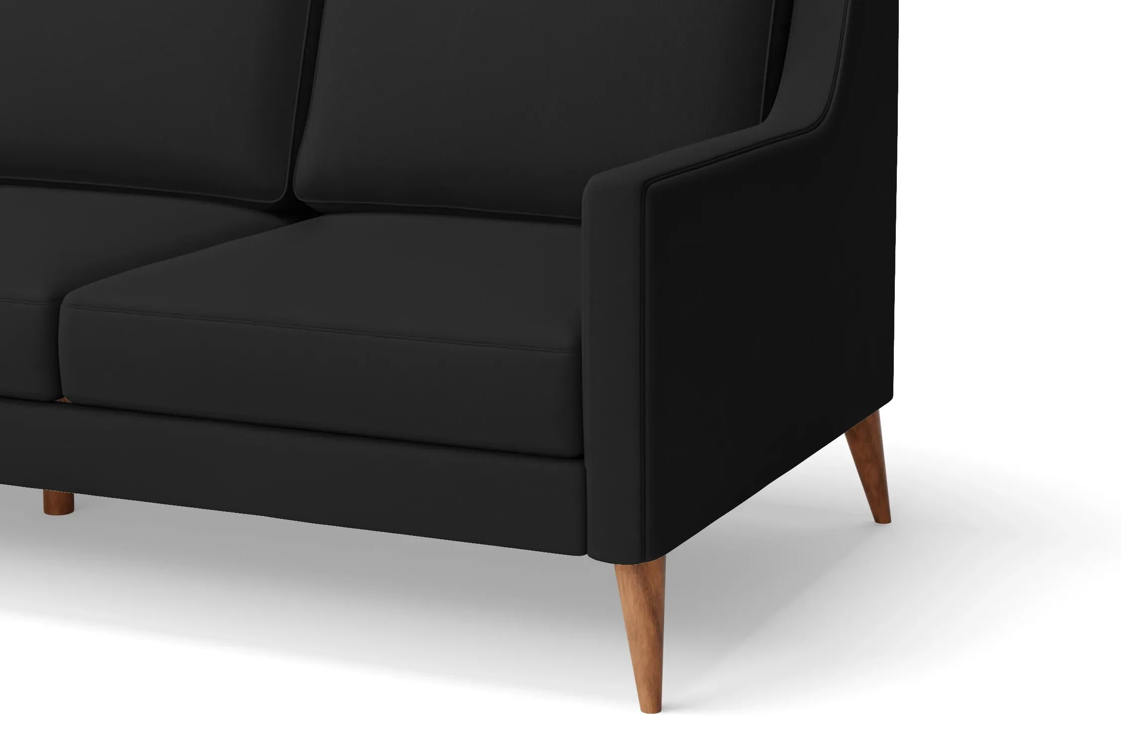 Aquila 2 Seater Sofa Black Leather