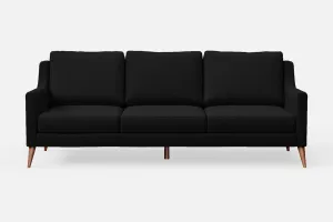 Aquila 3 Seater Sofa Black Linen Fabric