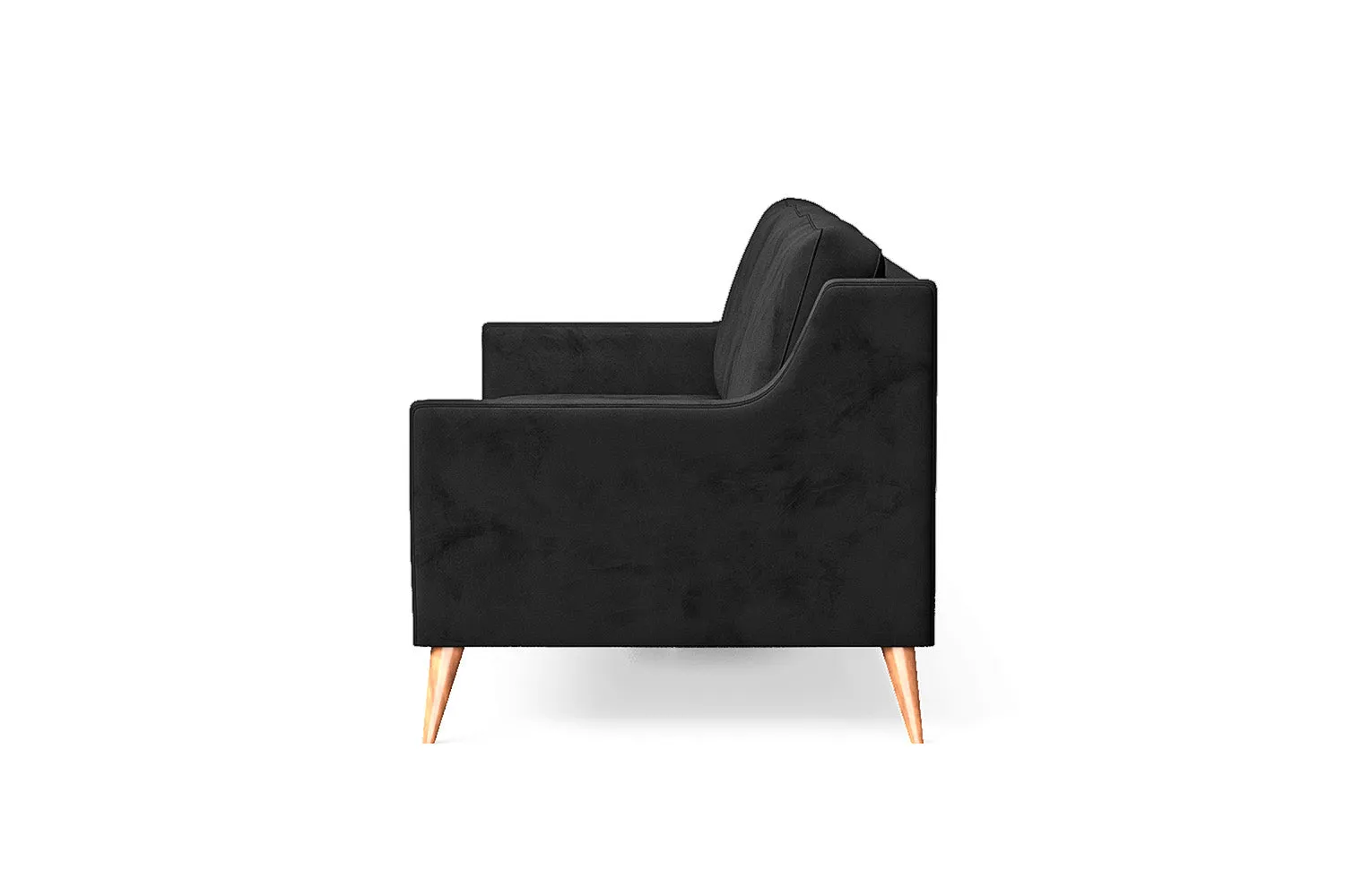 Aquila 3 Seater Sofa Black Velvet