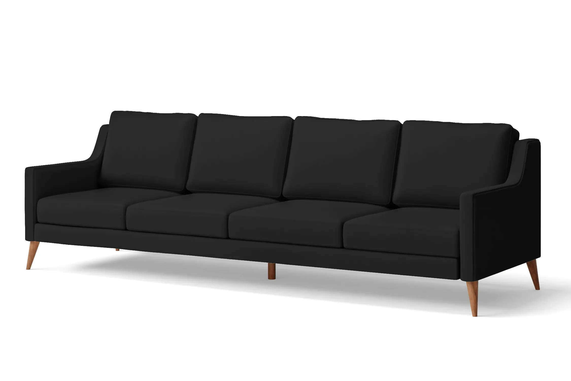 Aquila 4 Seater Sofa Black Leather