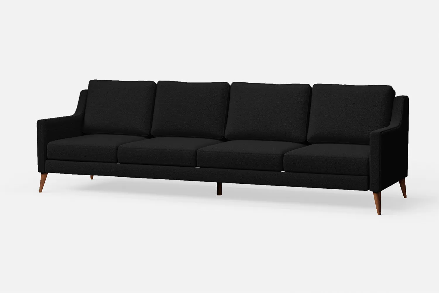 Aquila 4 Seater Sofa Black Linen Fabric