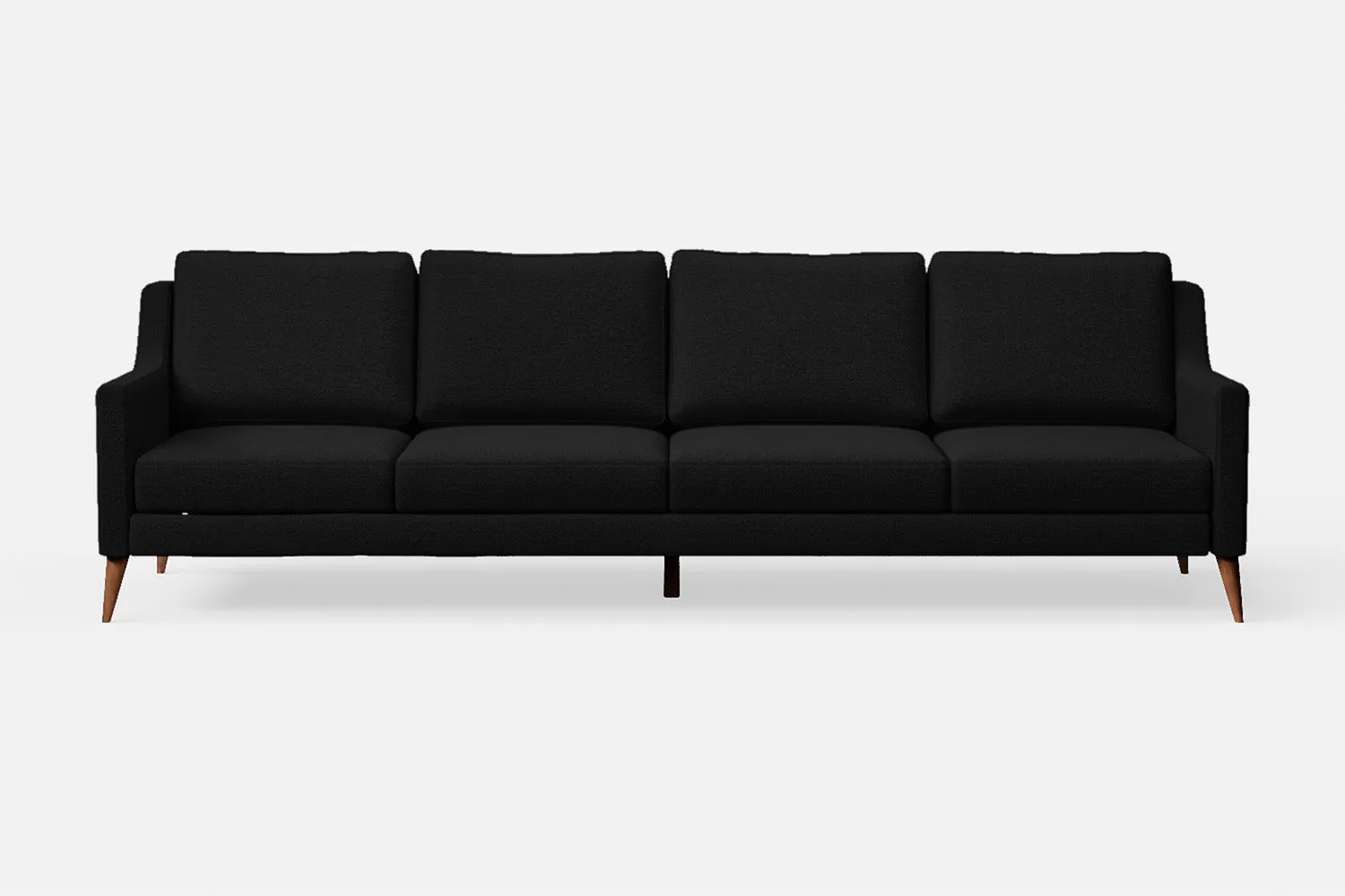 Aquila 4 Seater Sofa Black Linen Fabric