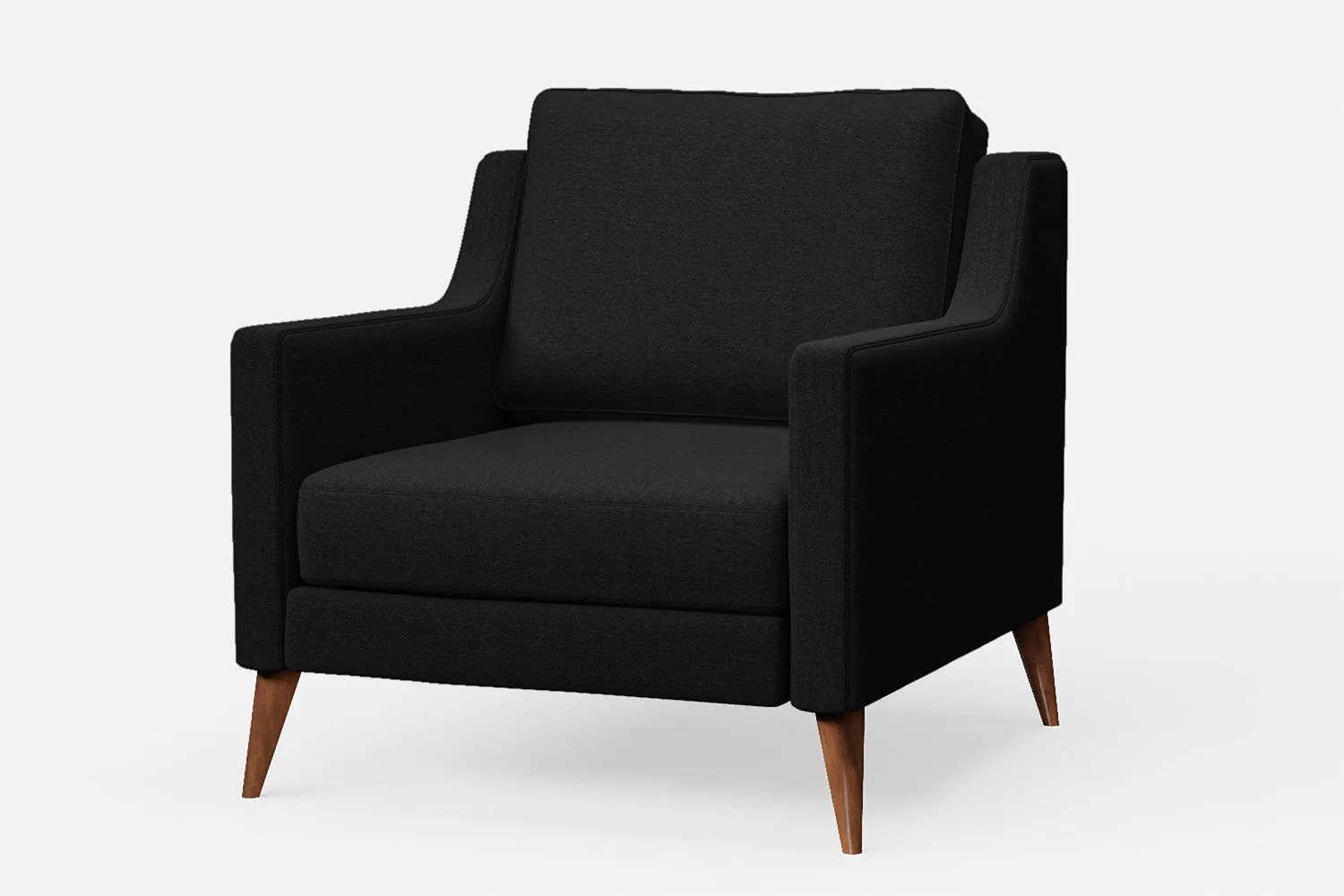 Aquila Armchair Black Linen Fabric