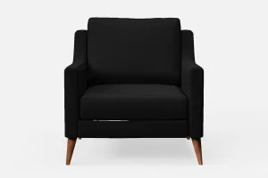 Aquila Armchair Black Linen Fabric