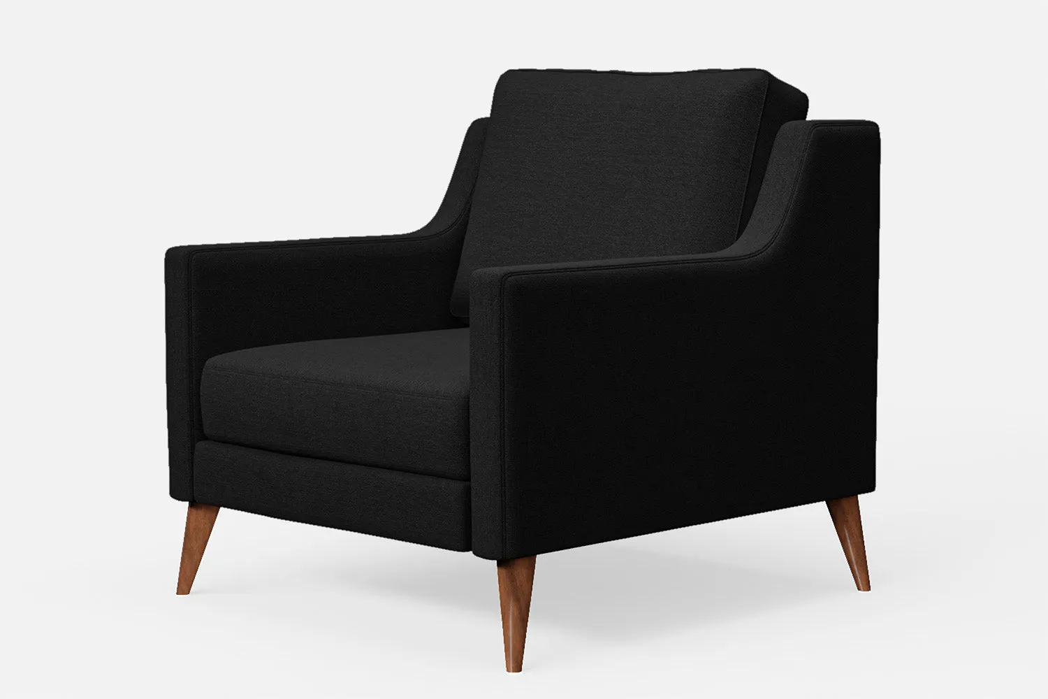 Aquila Armchair Black Linen Fabric