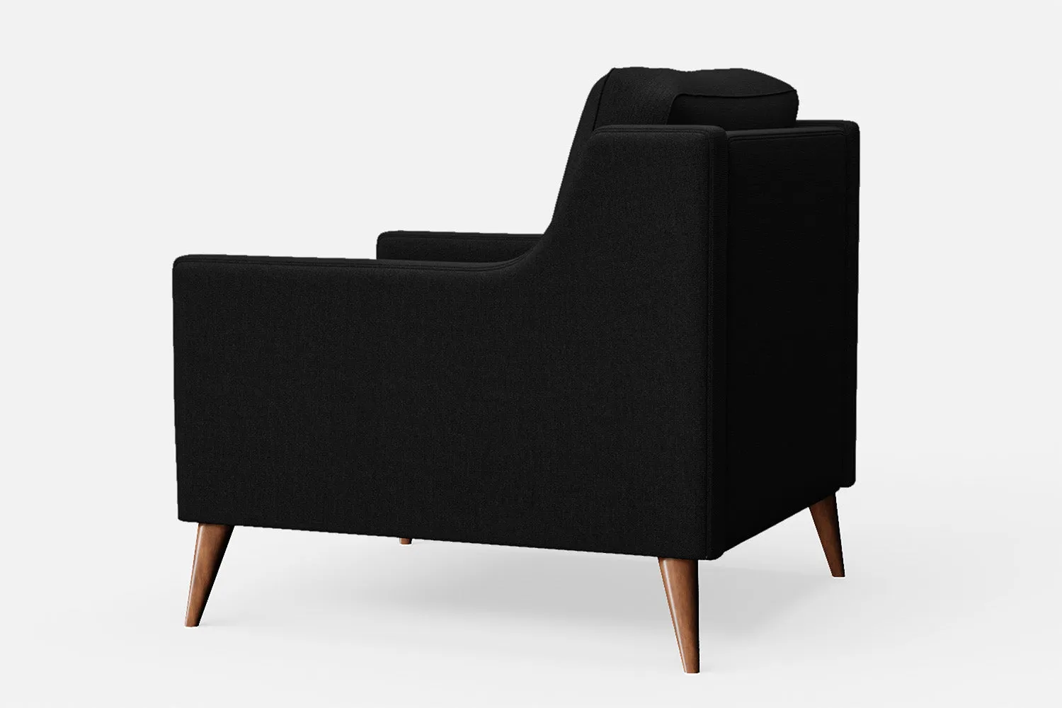 Aquila Armchair Black Linen Fabric