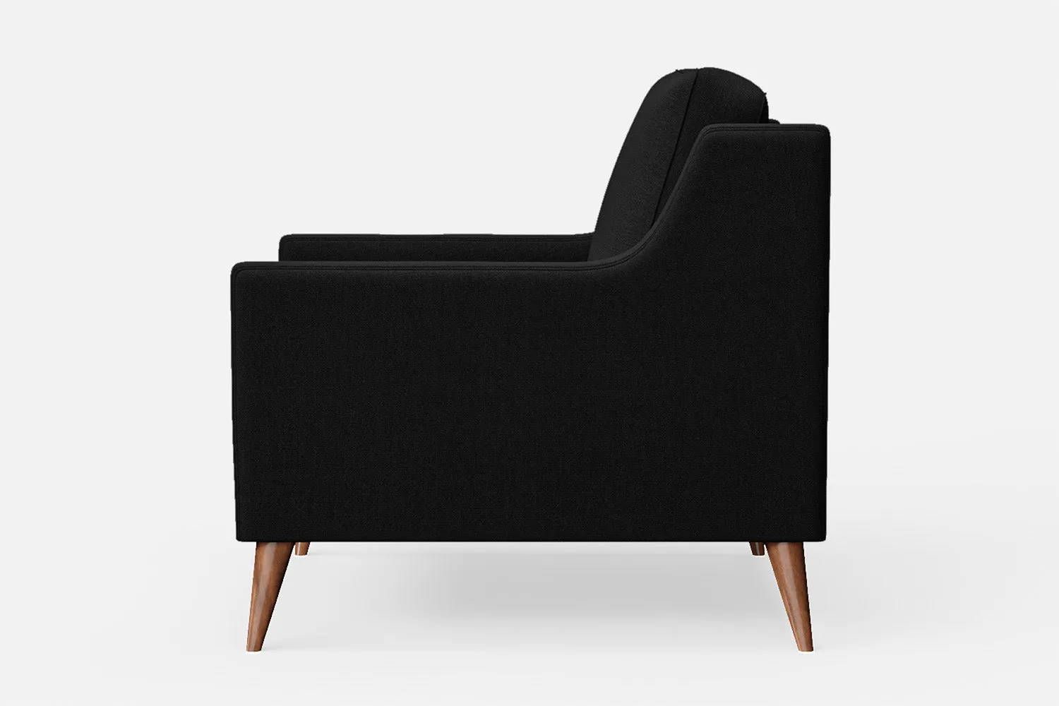 Aquila Armchair Black Linen Fabric