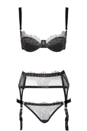 Arabella French Lace Garter Set