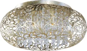 Arabesque 7 Light Flush Mount in Golden Silver