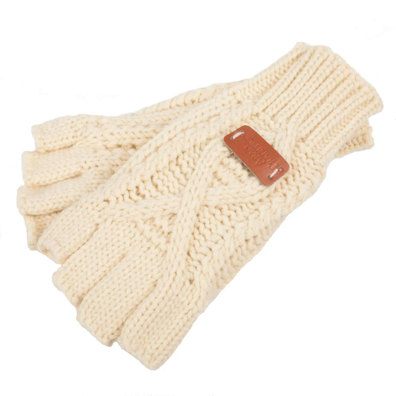 Aran Cable Fingerless Gloves