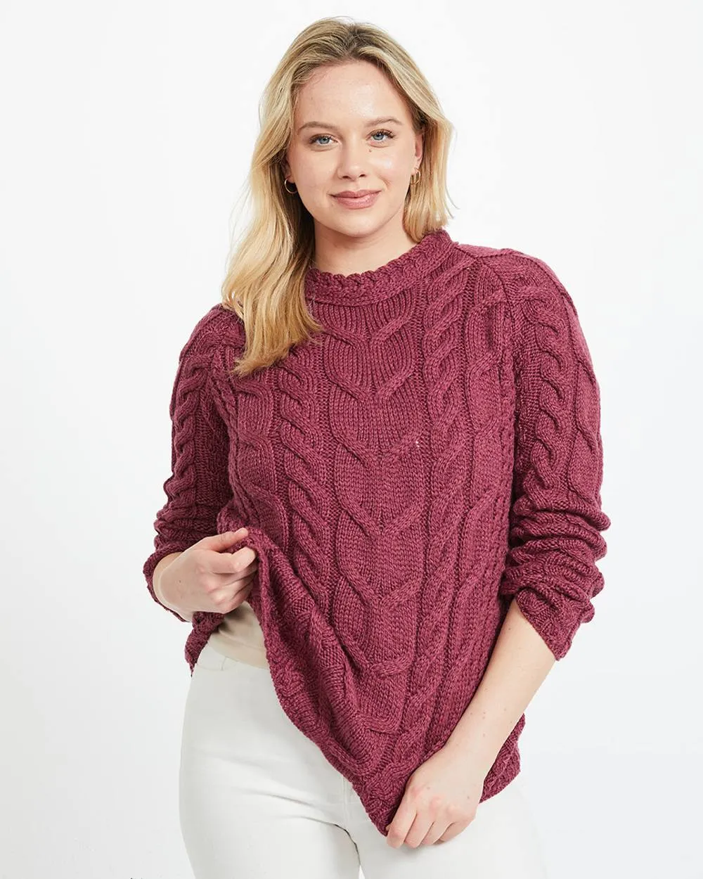 Aran Womens Listowel Cabled Sweater