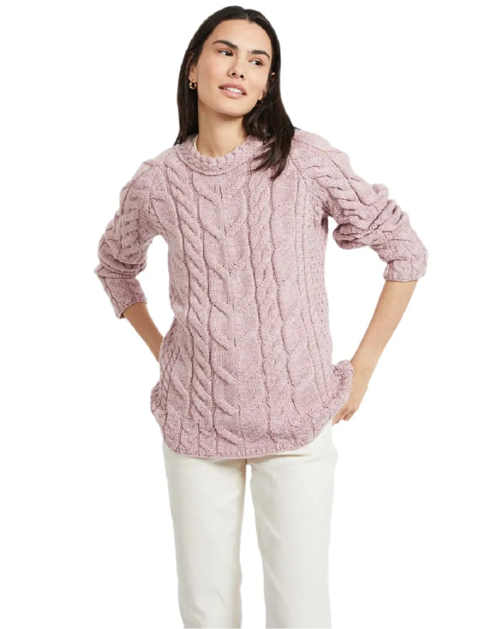 Aran Womens Listowel Cabled Sweater