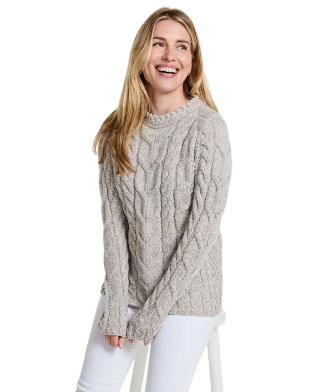 Aran Womens Listowel Cabled Sweater