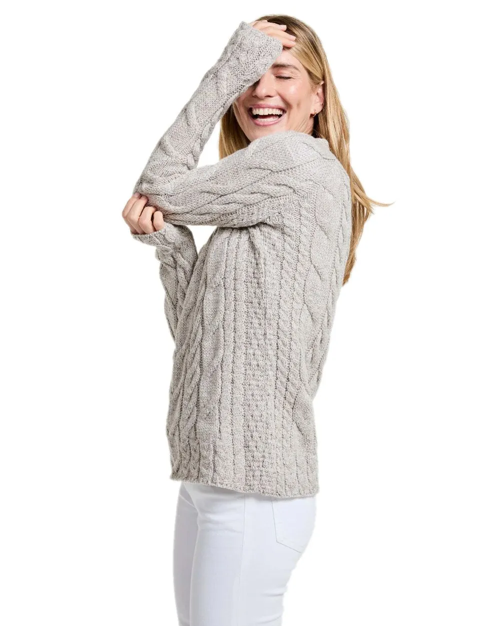 Aran Womens Listowel Cabled Sweater