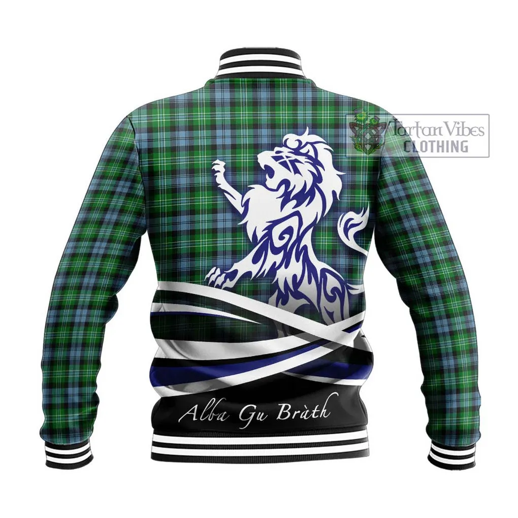 Arbuthnot Ancient Tartan Baseball Jacket with Alba Gu Brath Regal Lion Emblem