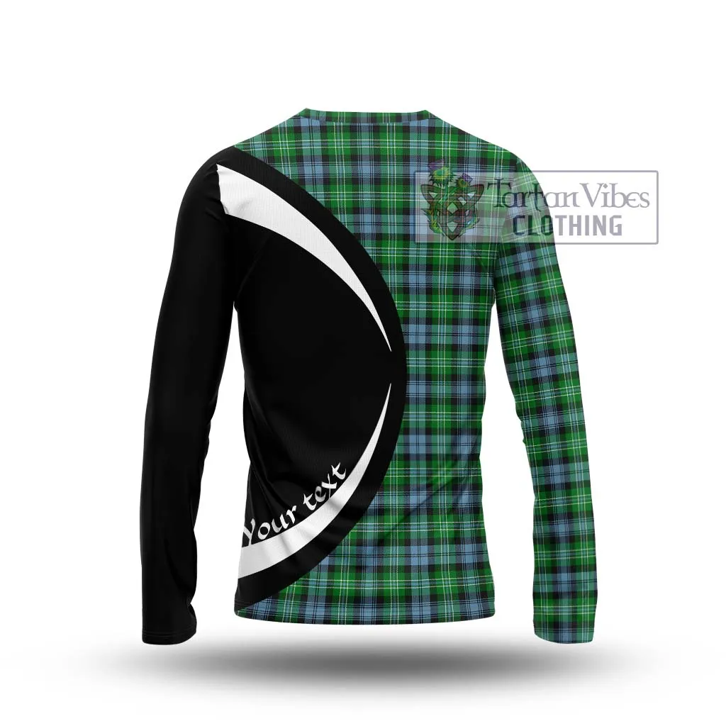 Arbuthnot Ancient Tartan Long Sleeve T-Shirt with Family Crest Circle Style