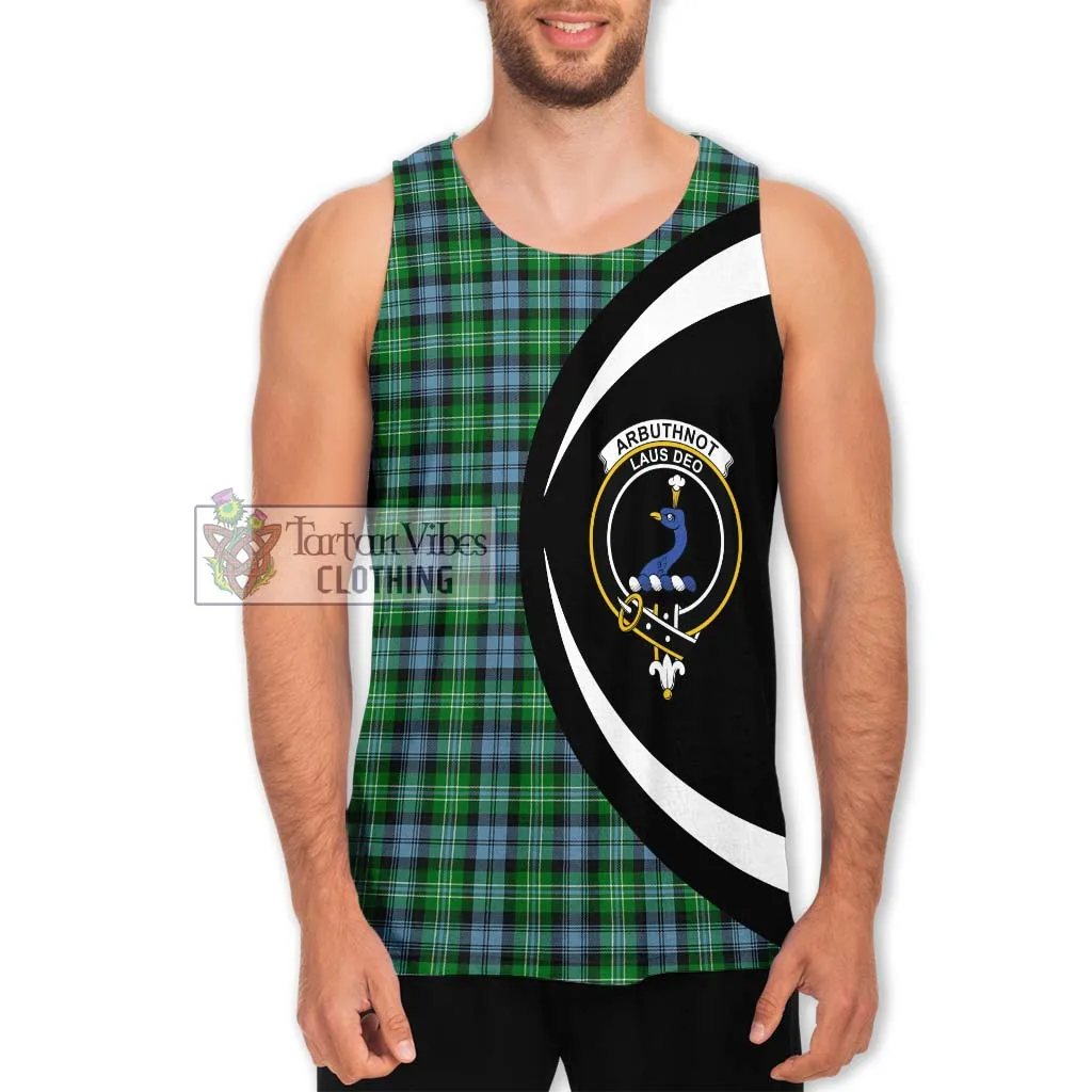 Arbuthnot Ancient Tartan Men's Tank Top with Family Crest Circle Style