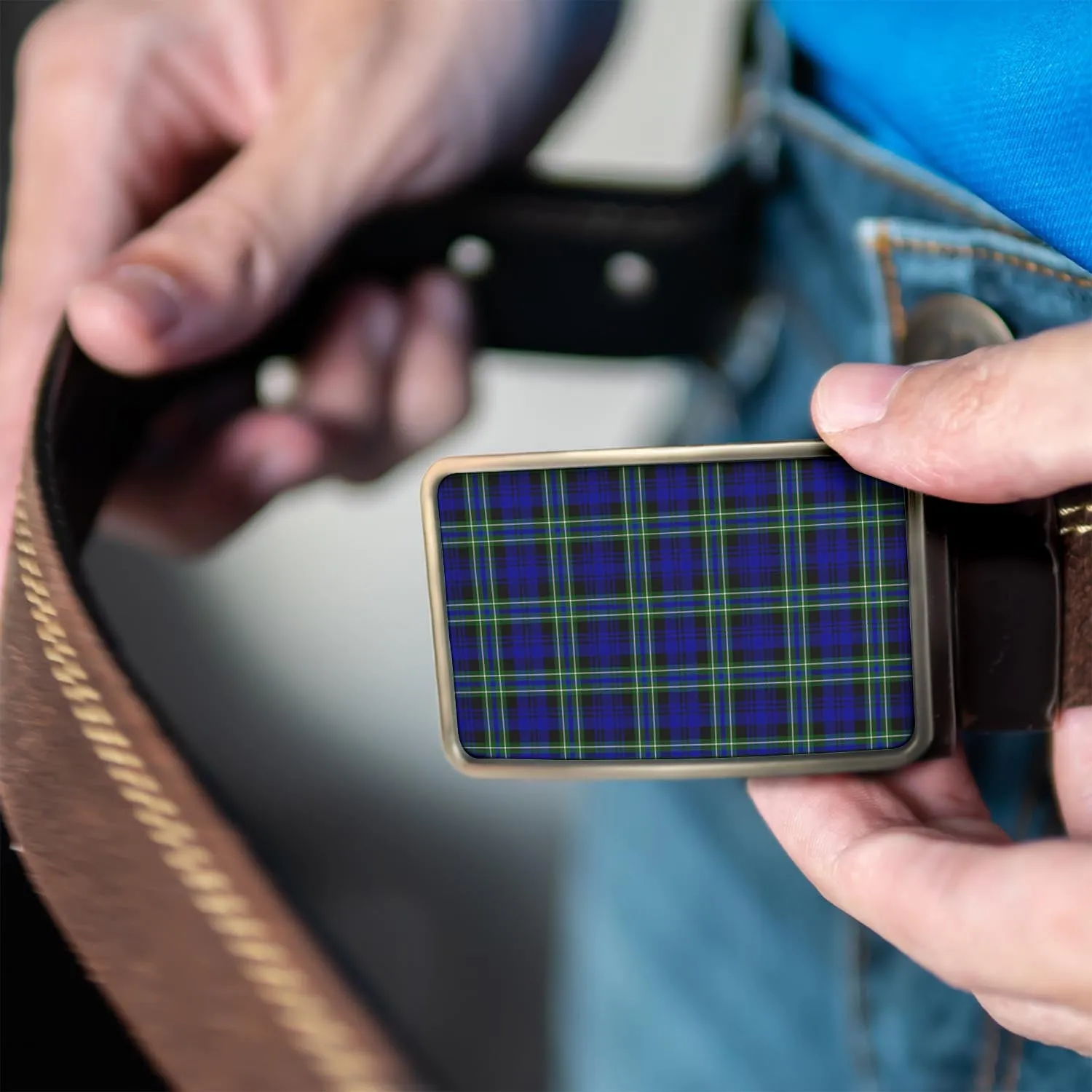 Arbuthnot Modern Tartan Belt Buckles