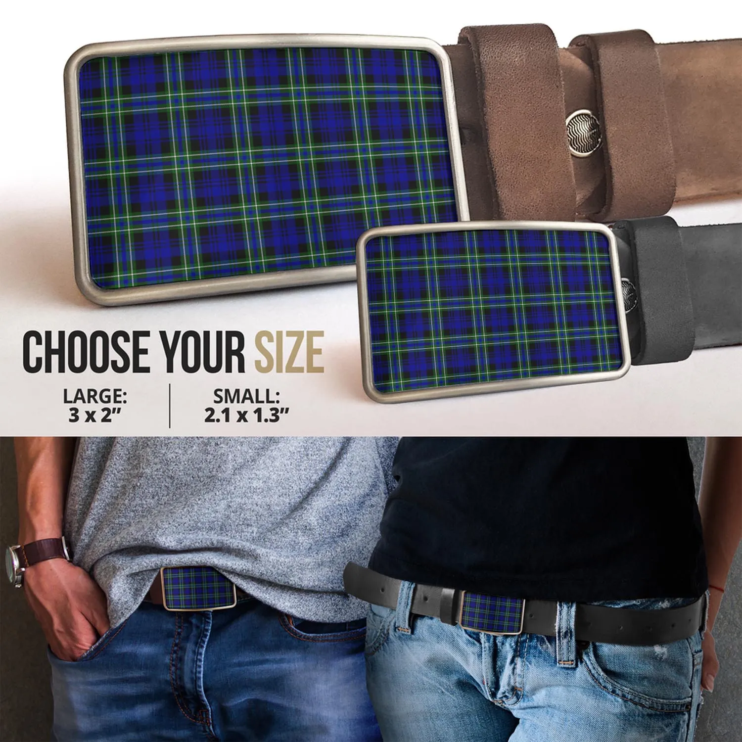 Arbuthnot Modern Tartan Belt Buckles