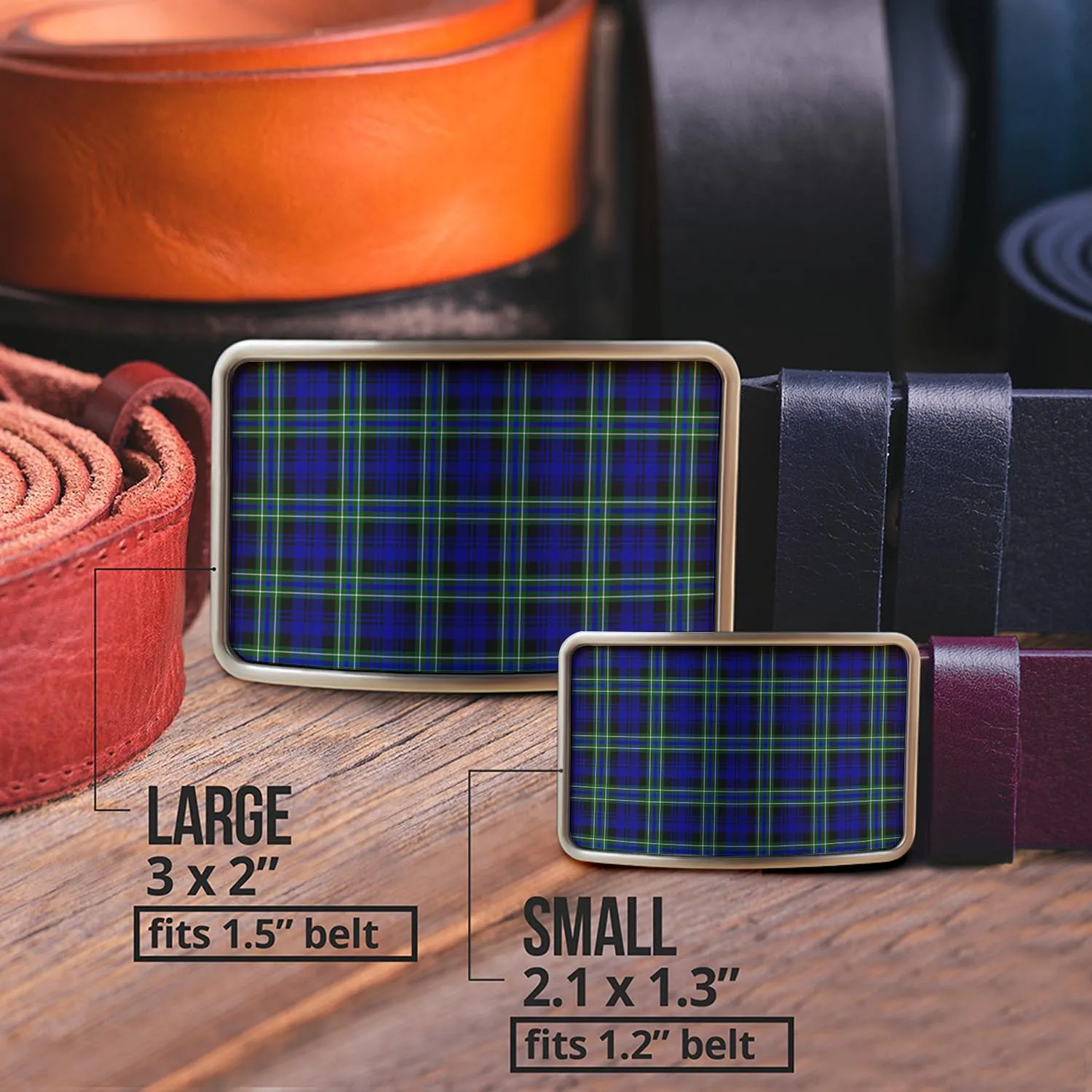 Arbuthnot Modern Tartan Belt Buckles