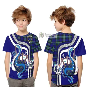 Arbuthnot Modern Tartan Kid T-Shirt with Epic Bagpipe Style